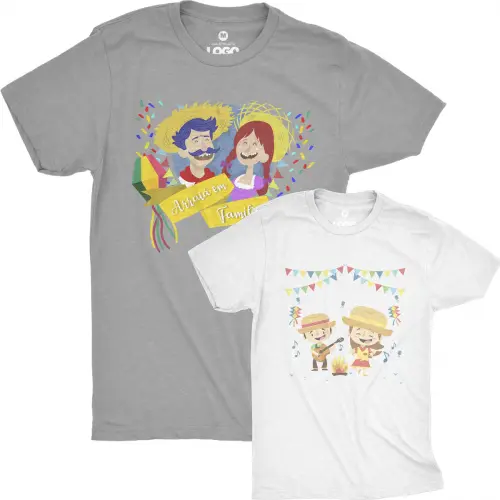 Artes Camisetas Festa Junina Sublimação Vetores Mockups
