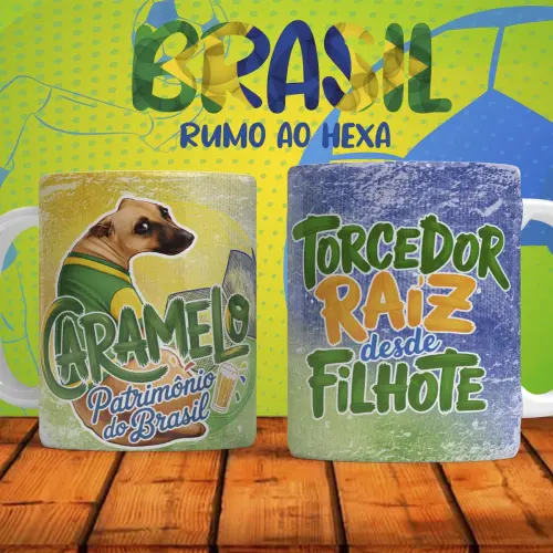 Pacote Artes Canecas Brasil Copa Sublimação 28 Estampas Png