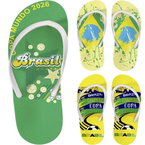 Pacote Artes Chinelos Copa Mundo Futebol Torcida Brasil