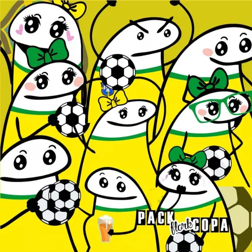 Pacote Artes Florks Torcedor Brasil Copa Mundo Futebol Flork