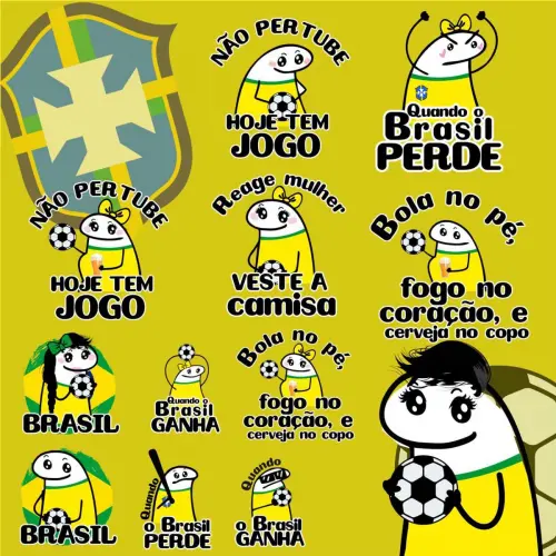 Pacote Artes Florks Torcedor Brasil Copa Mundo Futebol Flork