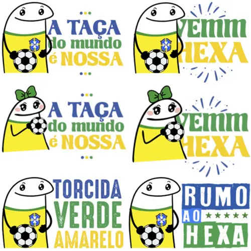 Pacote Artes Png Florks Flork Torcedor Brasil Copa Mundo Png