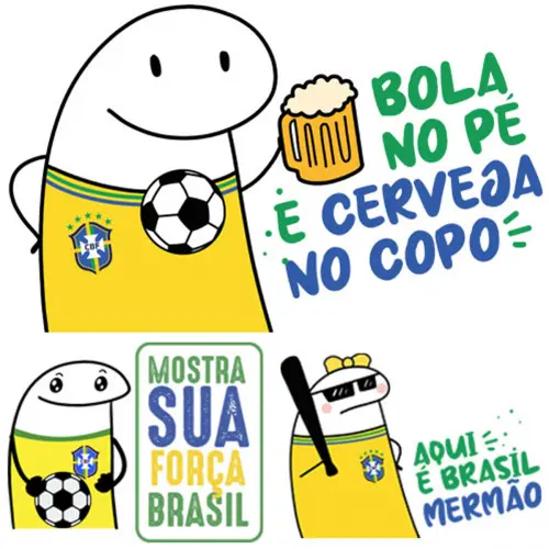 Pacote Artes Png Florks Flork Torcedor Brasil Copa Mundo Png