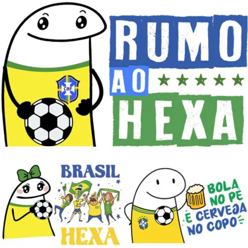 Pacote Artes Png Florks Flork Torcedor Brasil Copa Mundo Png