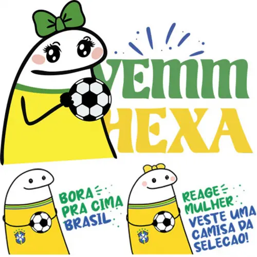 Pacote Artes Png Florks Flork Torcedor Brasil Copa Mundo Png