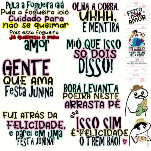 Artes Festa Junina Flork Png 40 Estampas Sublimação Pack2
