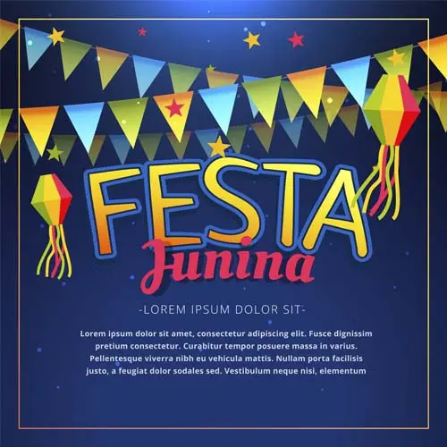 Artes Editáveis Psd Festa Junina Banners Flyers Cartaz