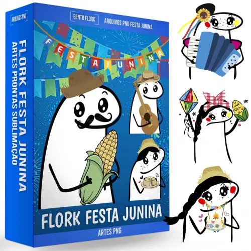 Estampas Flork Festa Junina Sublimação 40 Artes Pack2