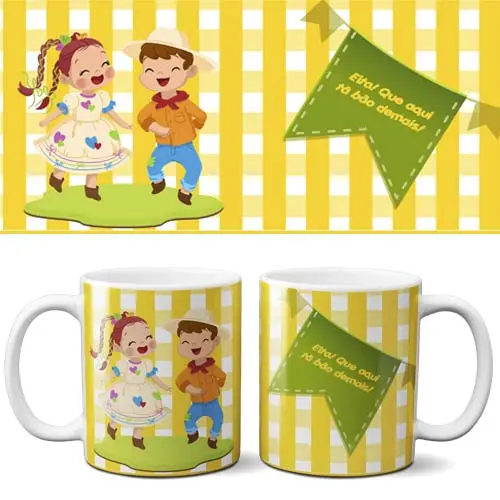 Estampas Sublimação Canecas Festa Junina Artes Mockups