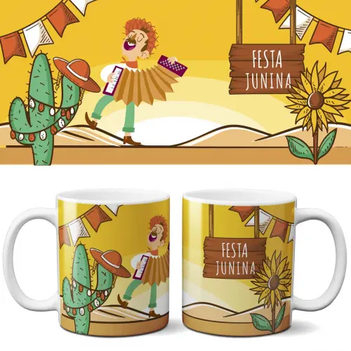 Pacote Artes Canecas Festa Junina Sublimação Mockups