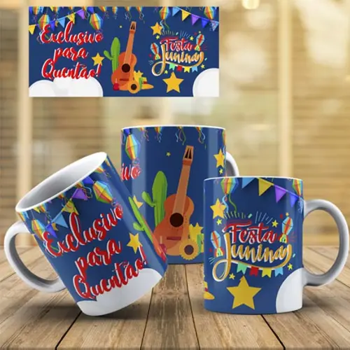 Pacote Artes Canecas Festa Junina Arraiá 10 Estampas Png