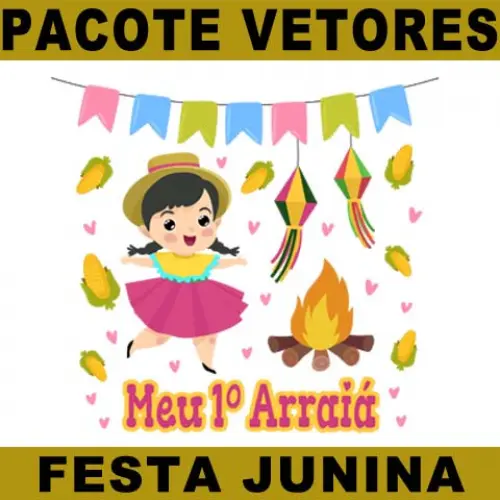 Vetores Estampas Festa Junina Artes Editáveis São João