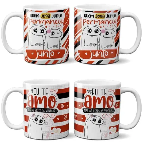 Artes Canecas Florks Dia dos Namorados Sublimação Flork Png