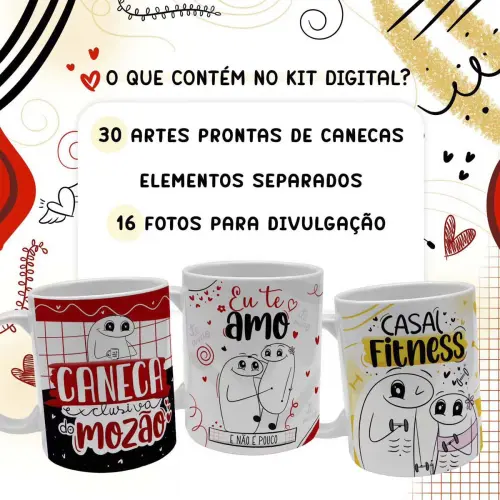 Artes Kit Digital Flork Namorados Estampas Sublimação Png