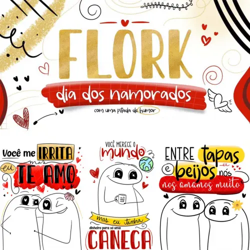 Artes Kit Digital Flork Namorados Estampas Sublimação Png