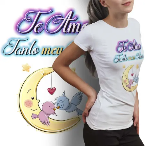 Artes Editáveis Dia dos Namorados Camisetas Tshirt Mockups