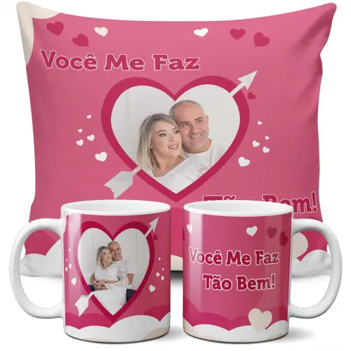 Artes Editáveis Canecas Almofadas Dia Namorados + Mockups