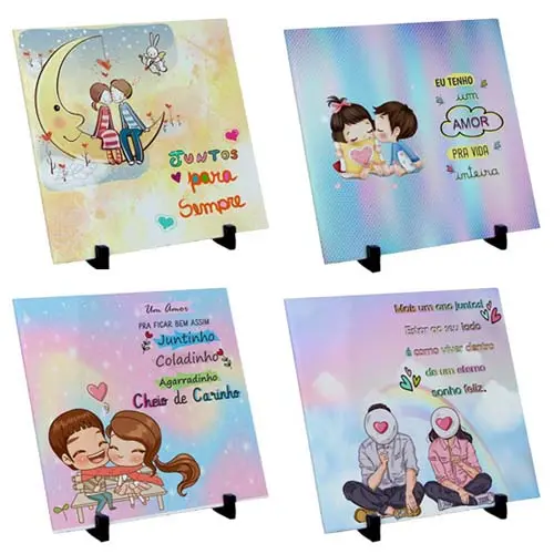 Artes Sublimação Azulejos Estampas Dia dos Namorados Mockups