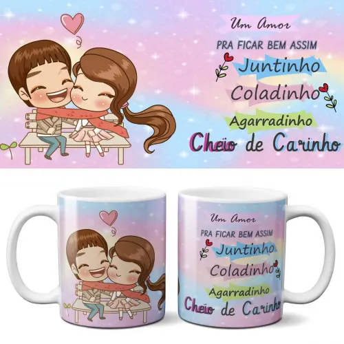 Dia dos Namorados Artes Prontas Sublimação Canecas
