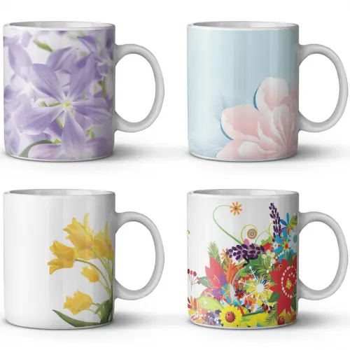 Estampas Canecas Flores Rosas Artes Dia dos Namorados