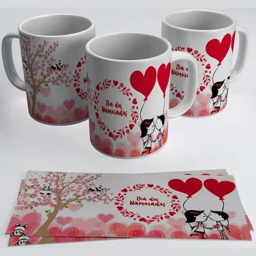 Estampas Canecas Namorados Sublimação 150 Artes Sublimação