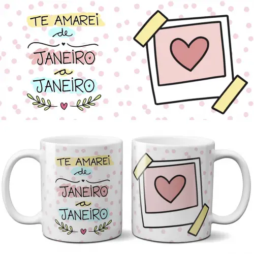 Estampas Canecas Frases Coloridas Namorados Mockups