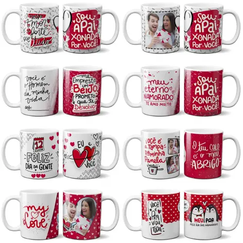 Estampas Digitais Png Sublimação Canecas Namorados