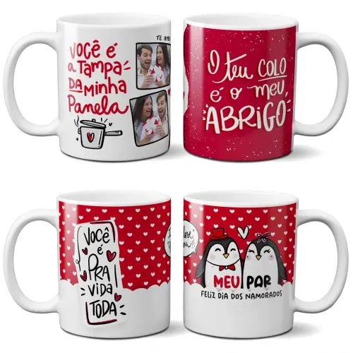 Estampas Digitais Png Sublimação Canecas Namorados