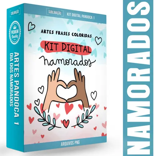Estampas Dia Namorados Frases Coloridas Pandoca Pack 1 Png
