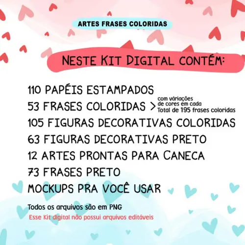 Estampas Dia Namorados Frases Coloridas Pandoca Pack 1 Png