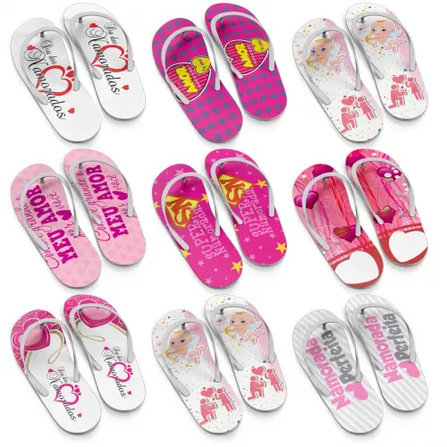 Estampas Dia dos Namorados Sublimação Chinelos Artes
