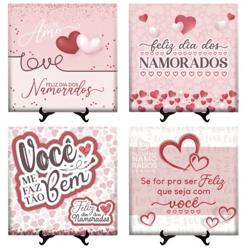 Estampas Dia dos Namorados Pack Vtg Azulejos Sublimação Mockups