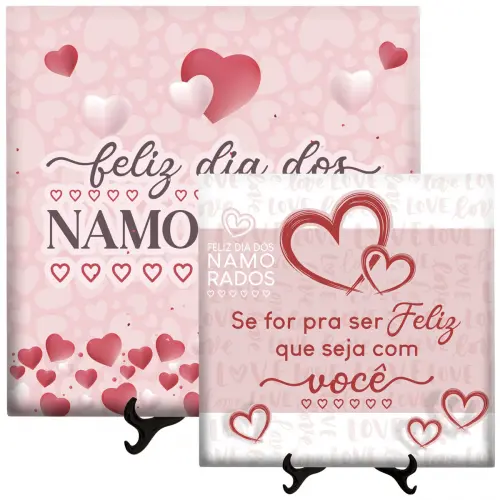 Estampas Dia dos Namorados Pack Vtg Azulejos Sublimação Mockups