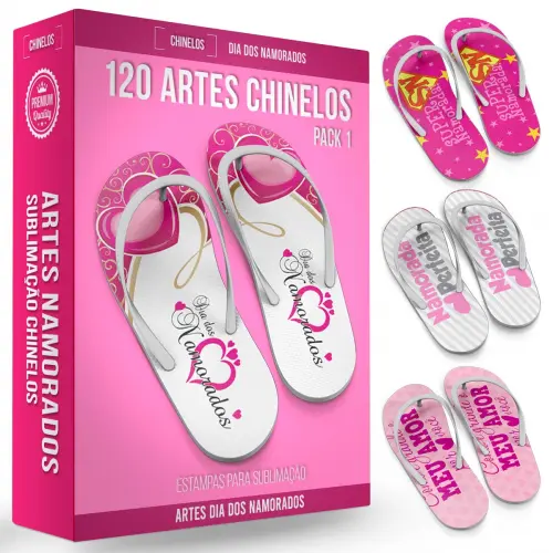 Estampas Chinelos Namorados 100 Artes Sublimação