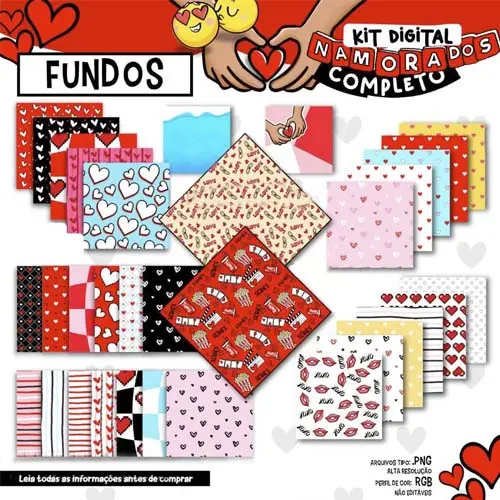 Estampas Frases Decorativas Png Pack 5 Dia dos Namorados