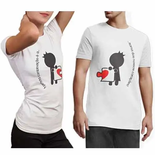 Estampas Sublimação Artes Camisetas Namorados Vetores