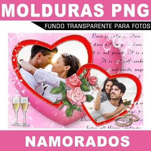 Kit Digital Molduras Png Dia dos Namorados Romanticas