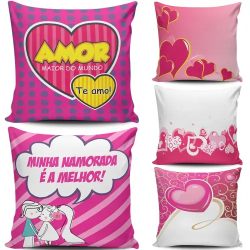 Pack 100 Artes Almofadas Namorados Estampas Sublimação
