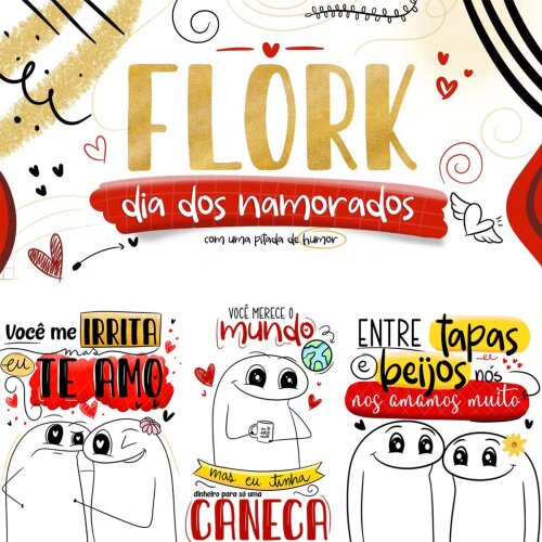 Pack Artes Namorados Florks Png Sublimação Estampas Flork