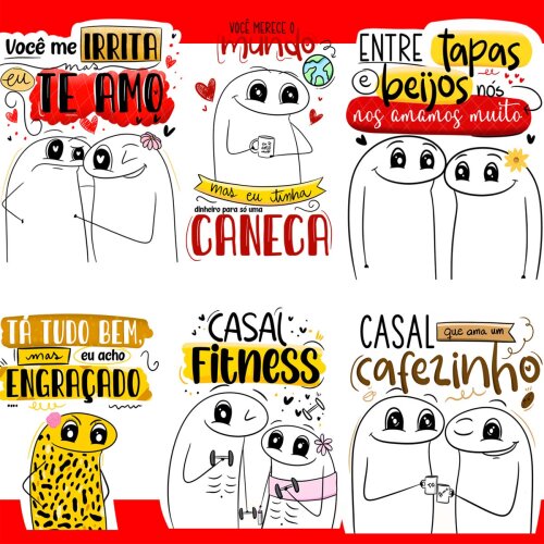 Pack Artes Namorados Florks Png Sublimação Estampas Flork