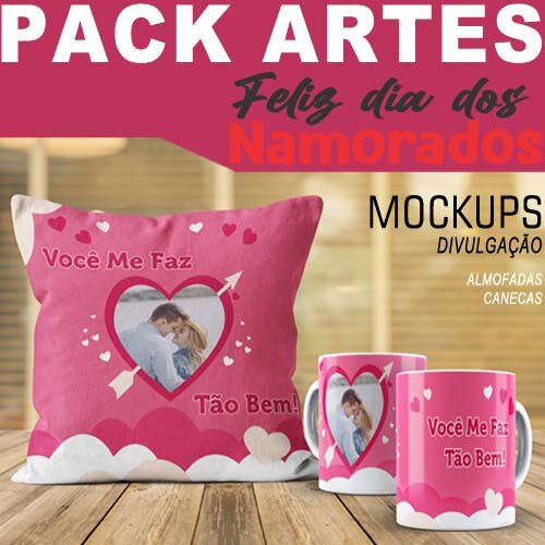 Pacote 40 Artes Namorados Canecas Almofadas Sublimação Corel