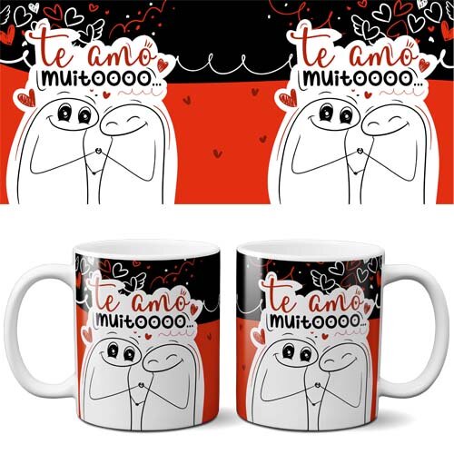 Pacote Artes Canecas Florks Namorados Sublimação Flork Png