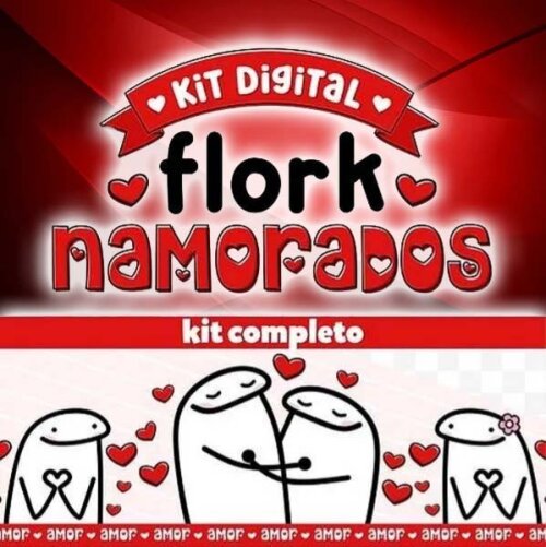 Pacote Artes Digitais Flork Dia Namorados Estampas Pack Png