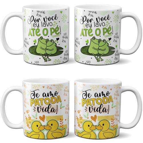 Pacote Artes Namorados Sublimação Canecas Pack Abc23 Png
