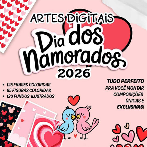 Pacote Artes Frases Coloridas Pandoca Namorados Pack7 Png
