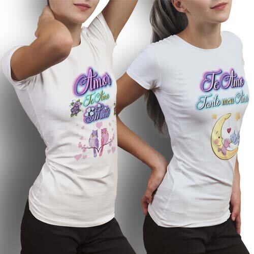 Pacote Artes Sublimação Camisetas Dia dos Namorados