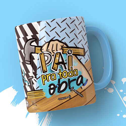 Artes Canecas Pandoca Dia dos Pais 40 Sublimação Mockups