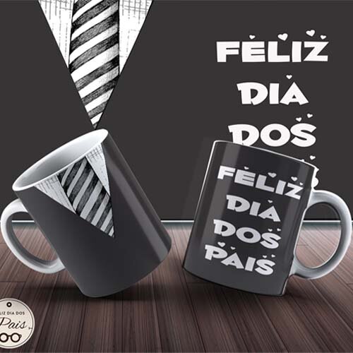 Artes Canecas Dia Dos Pais Sublimação Editáveis Mockups