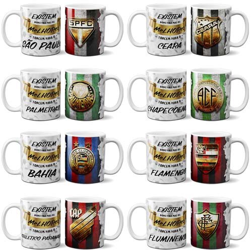 Artes Canecas Dia Pais Editáveis Times Futebol Sublimação