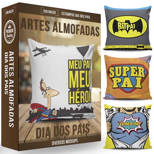 Artes Almofadas Dia dos Pais Sublimação